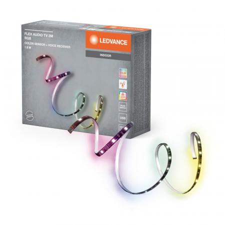 Aktion: Nur noch angezeigter Bestand verfügbar:    2 Meter LEDVANCE Flex LED-Streifen TV Voice Receiver RGB Color Sensor USB